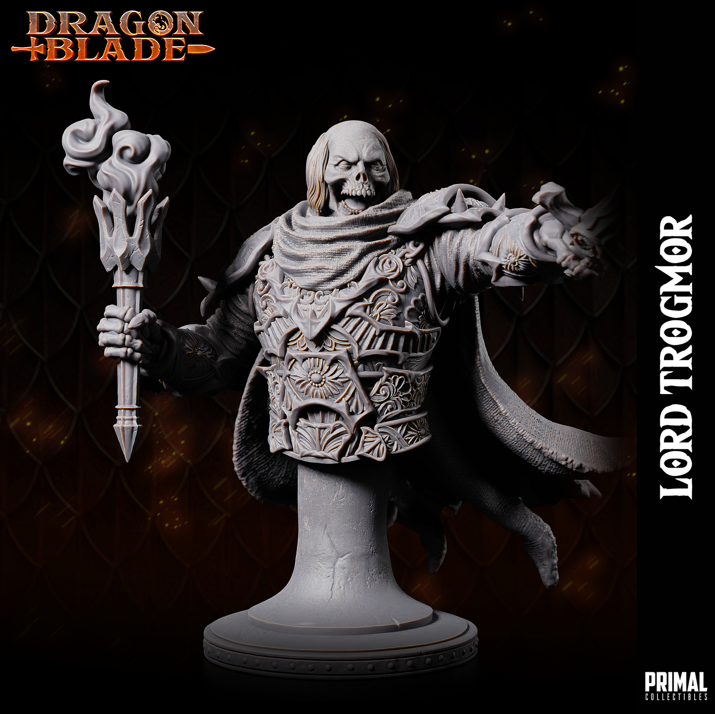 Death Knight Lord (Trogmor) w/No Helmet Bust by Primal Collectibles