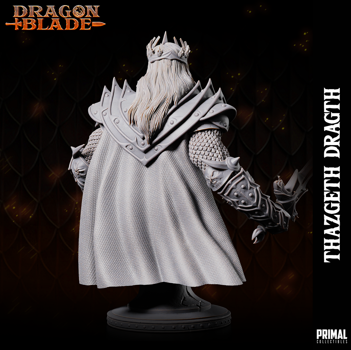 Human Wizard Fighter / Warrior (Thazgeth Dragth) w/No Helmet Bust by Primal Collectibles