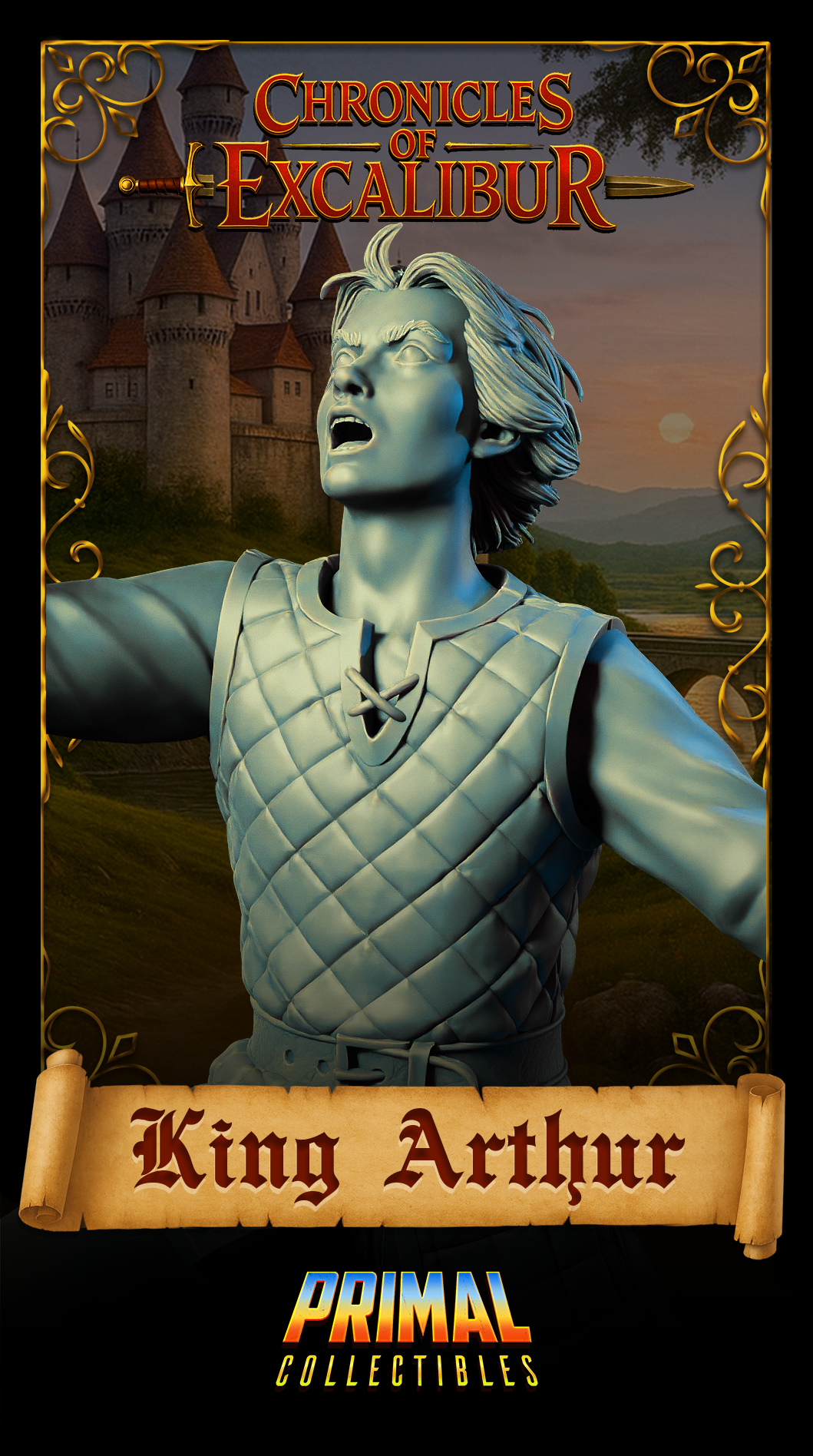 Young King Arthur Bust  by Primal Collectibles