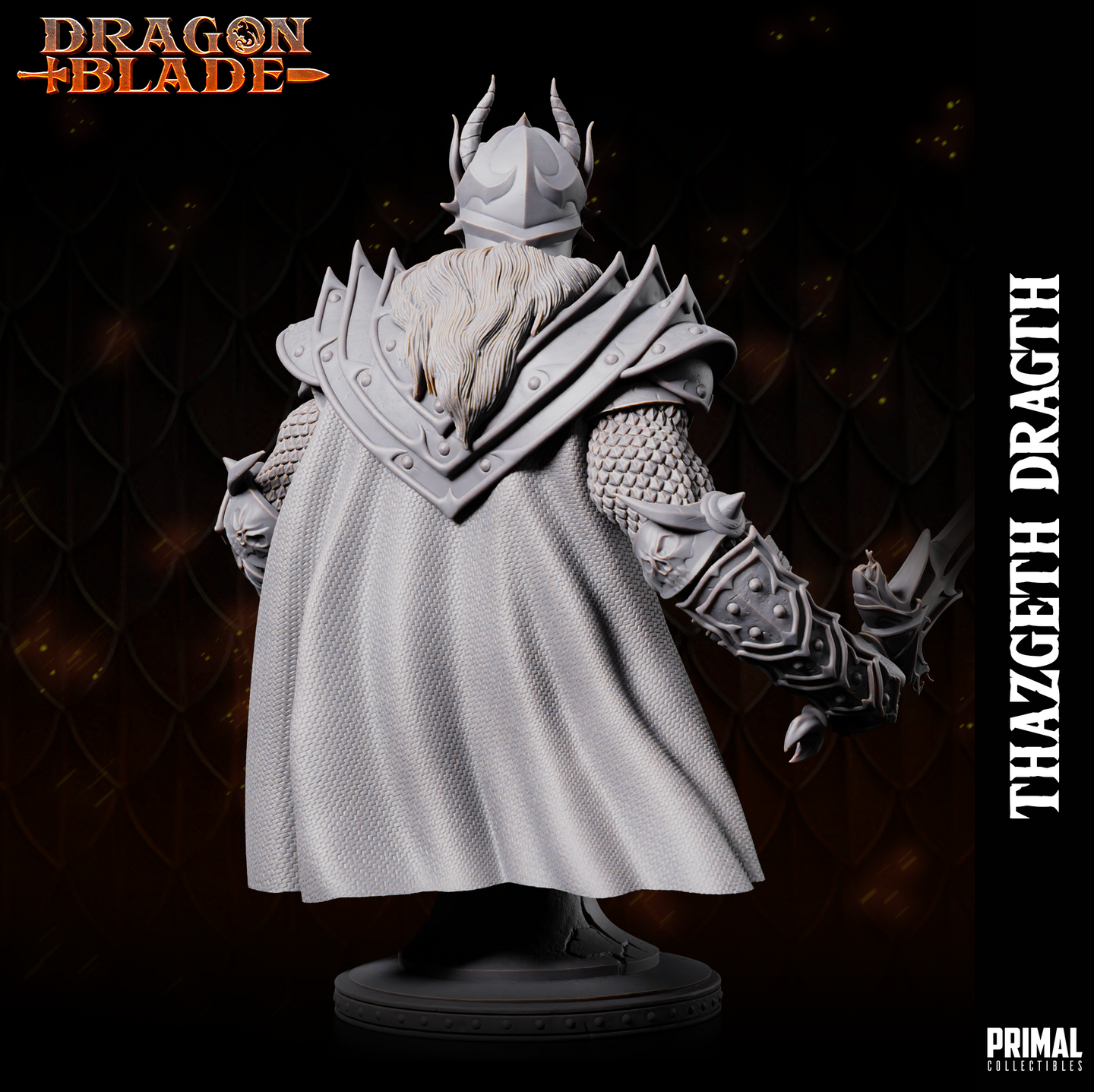 Human Wizard Fighter / Warrior (Thazgeth Dragth) w/Helmet Bust by Primal Collectibles