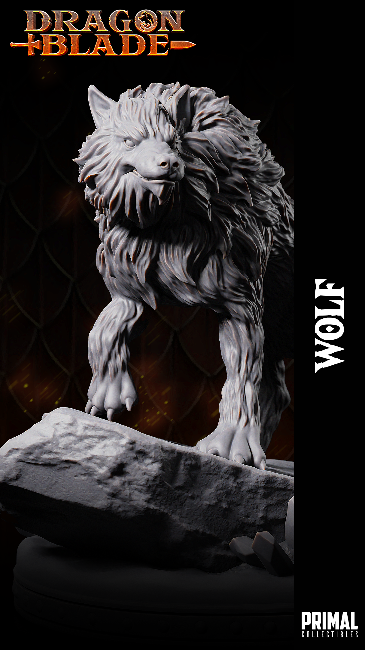 Dire Wolf 02 (Snowdasher) by Primal Collectibles