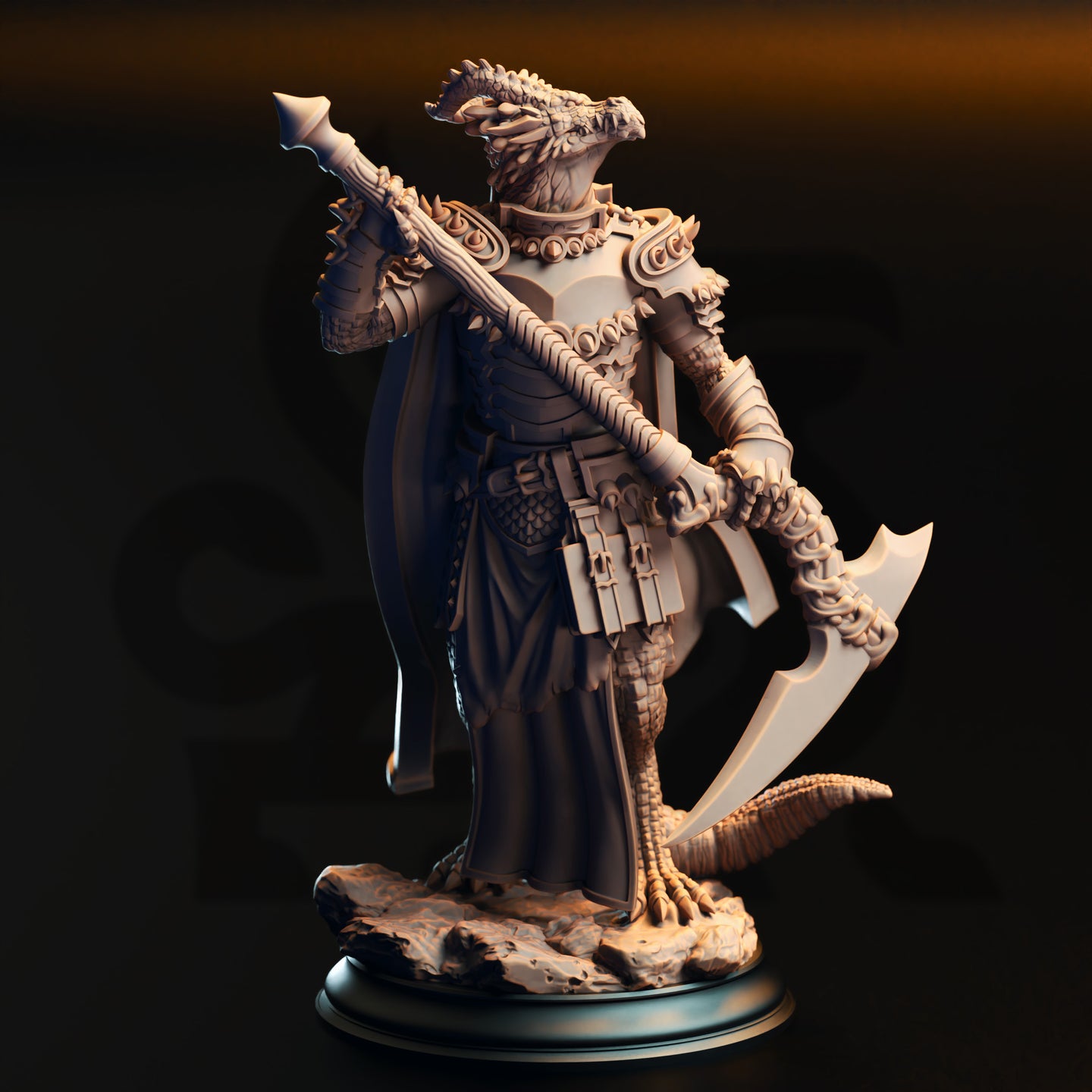 Silver Dragonborn Warlock (Ilvias the Reaper) by DM Stash