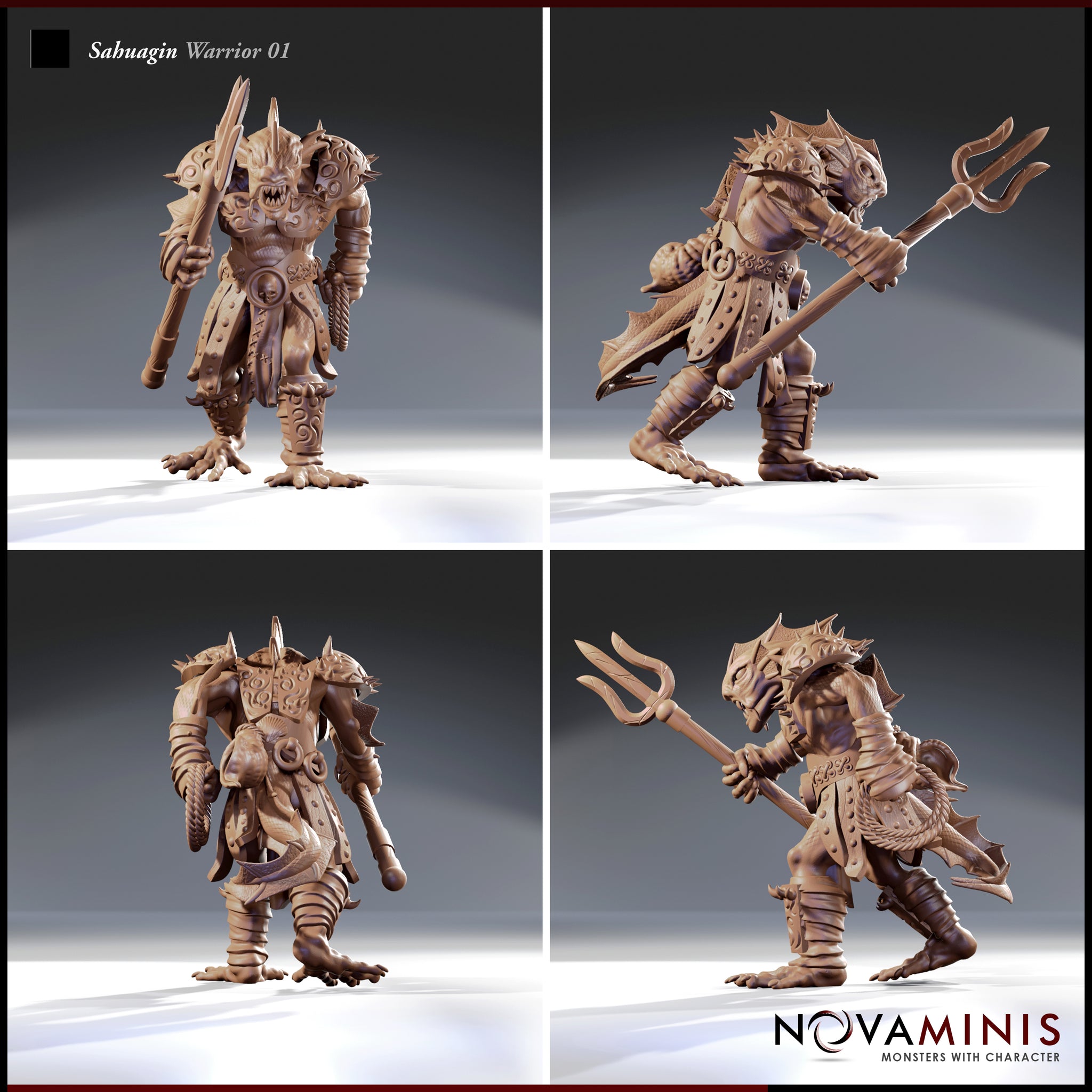 Sahuagin Warrior Bundle by Novaminis