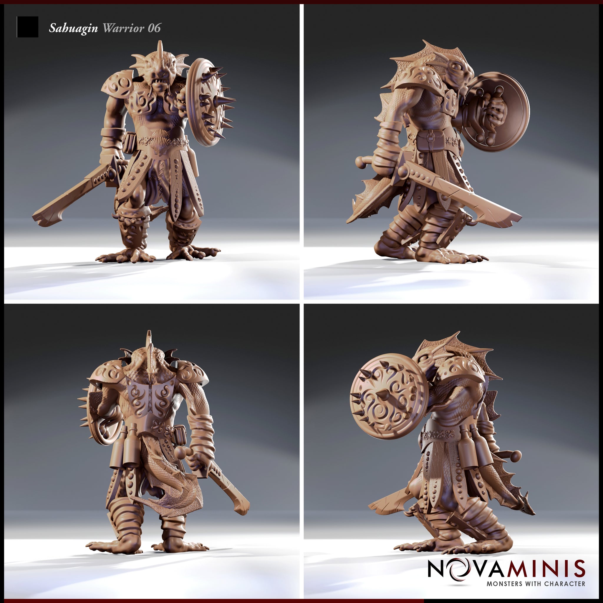 Sahuagin Warrior Bundle by Novaminis