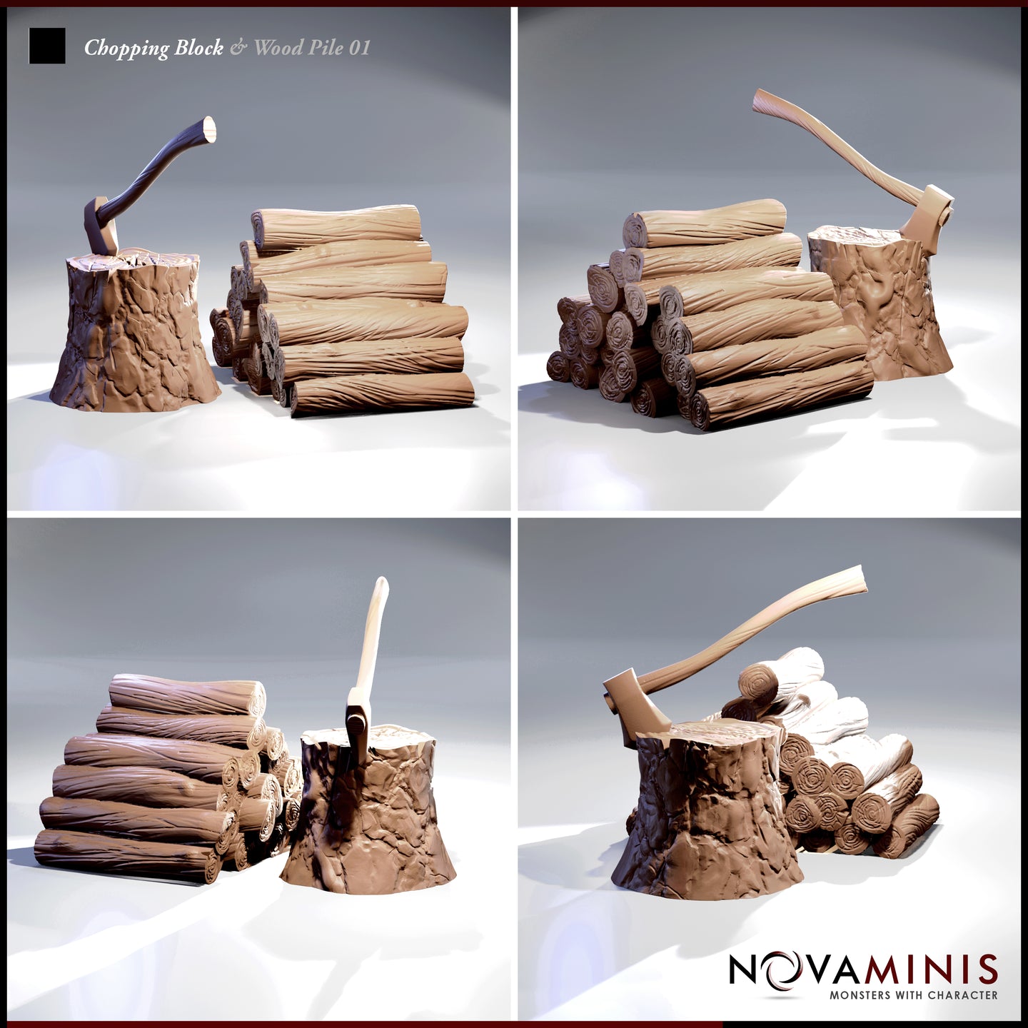 Chopping Block & Woodpile 01 by Novaminis