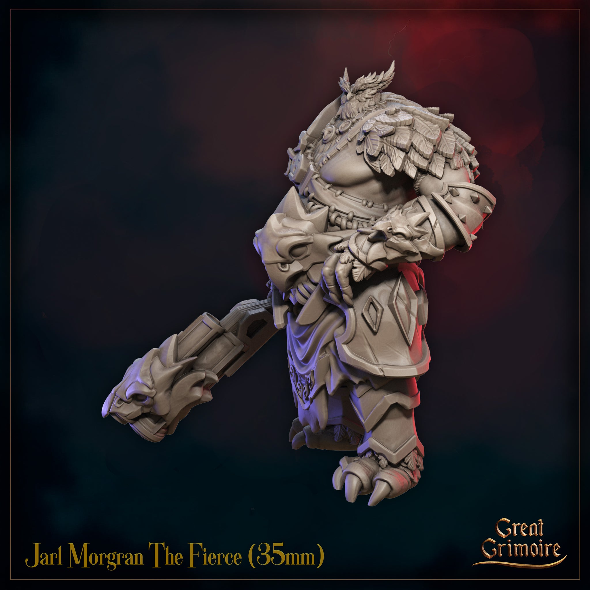 Jarl Morgran The Fierce - Birdfolk Barbarian by Great Grimoire