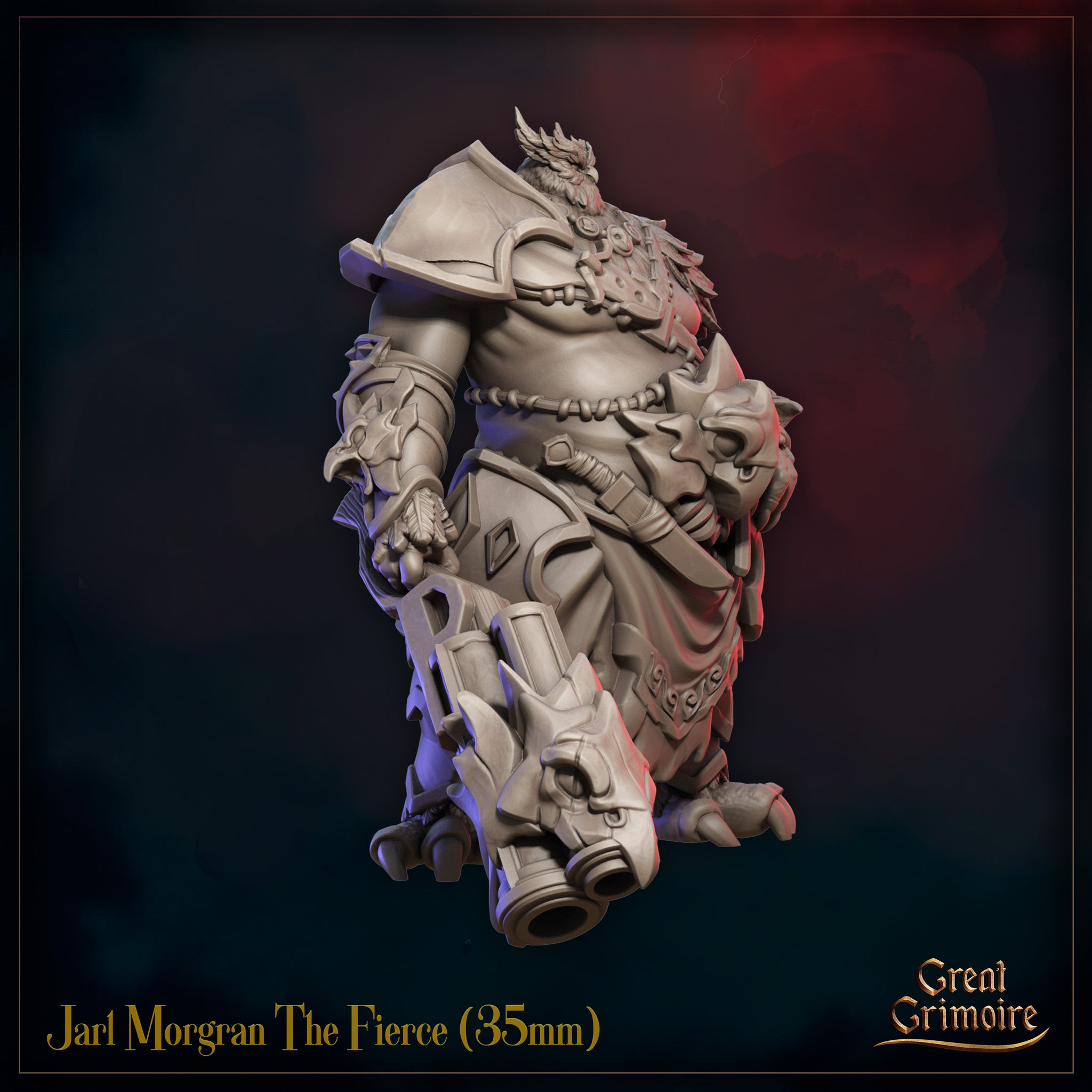 Jarl Morgran The Fierce - Birdfolk Barbarian by Great Grimoire
