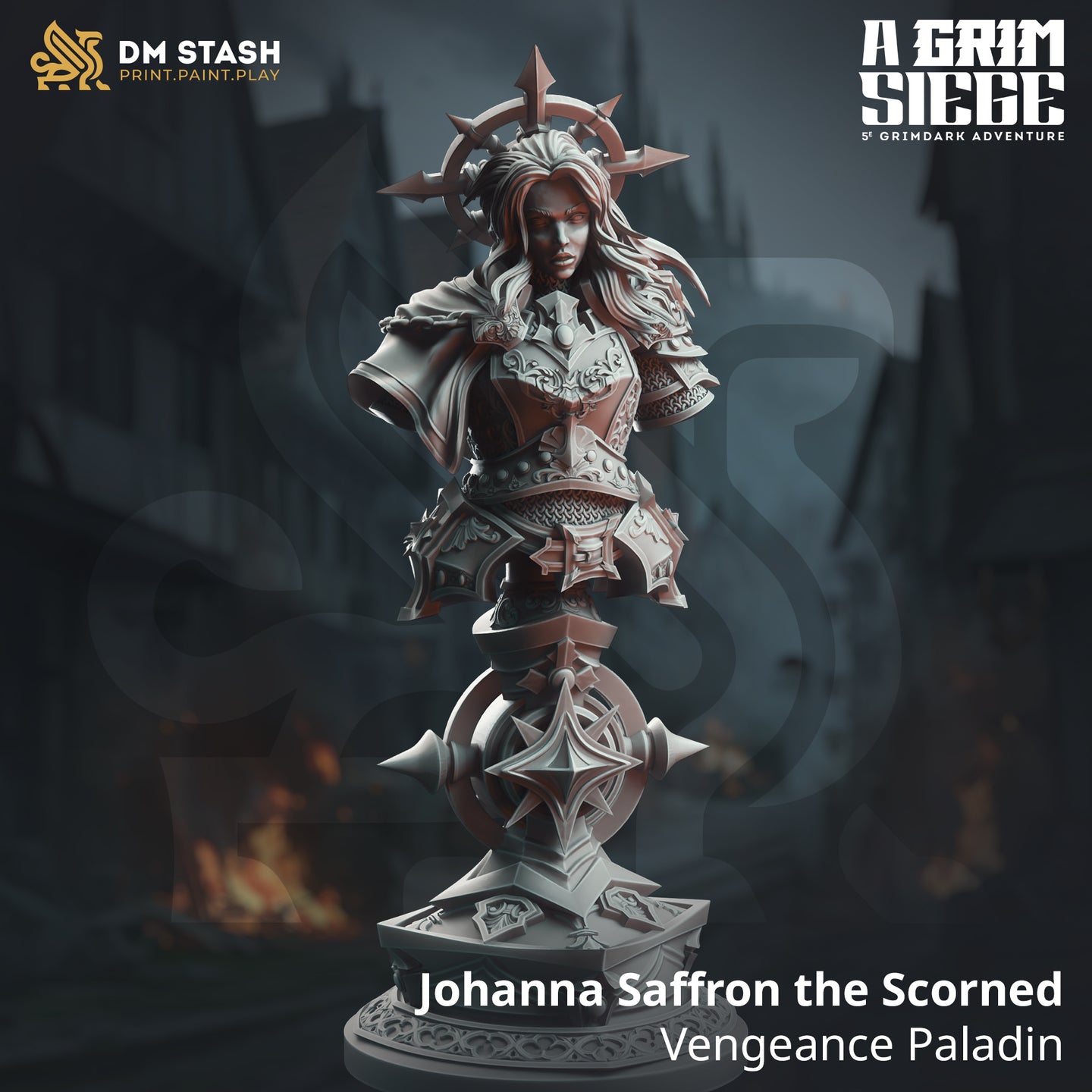 Vengence Paladin (Johanna Saffron of the Scorned) Bust  by DM Stash
