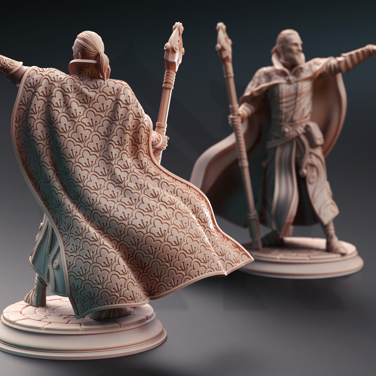 Wizard Rear View Illusionist Wizard (Jonas the Trick) | D&D Miniature – MitzNSimz