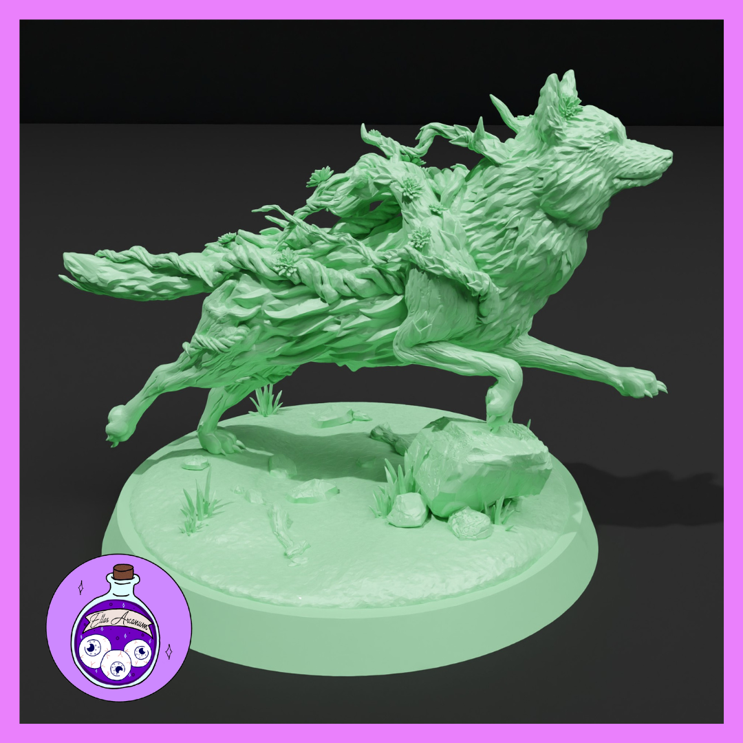 Jumping Forest Sprite Wolf by Ella's Arcanum Minis
