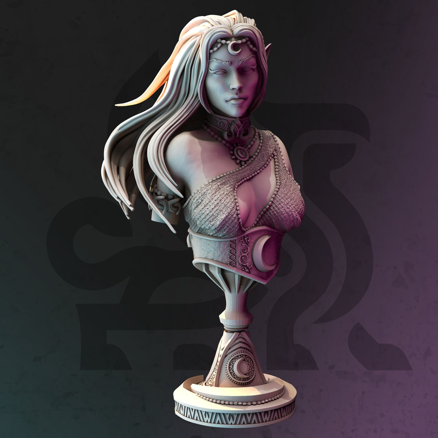 Drow Sorcerer (Kadna Moonborn) Bust  by DM Stash