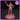 Unpainted pink resin display miniature of Katia Grim at 1:12 scale — a confident broad-shouldered woman with a punk mohawk hairstyle, wearing a leather jacket with chain necklaces and a championship belt, holding an ornate crossbow aloft over one shoulder with hand on hip. Sculpted by Ella's Arcanum Minis.