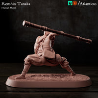 Kenshin Tanaka Human Monk w/Staff Squarestance by Atlanticus Arts