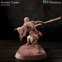 Kenshin Tanaka Human Monk w/Staff Squarestance by Atlanticus Arts