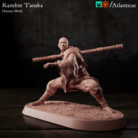 Kenshin Tanaka Human Monk w/Staff Squarestance by Atlanticus Arts