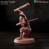 Kenshin Tanaka Human Monk w/Sword Kneeling by Atlanticus Arts