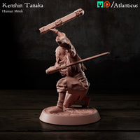 Kenshin Tanaka Human Monk w/Sword Kneeling by Atlanticus Arts