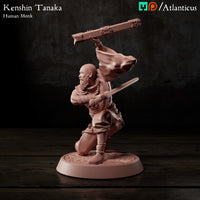 Kenshin Tanaka Human Monk w/Sword Kneeling by Atlanticus Arts