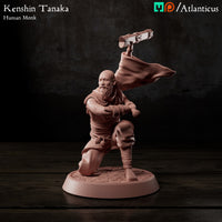 Kenshin Tanaka Human Monk w/Sword Kneeling by Atlanticus Arts