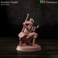 Kenshin Tanaka Human Monk Unarmed Kneeling by Atlanticus Arts