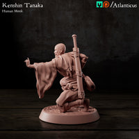 Kenshin Tanaka Human Monk Unarmed Kneeling by Atlanticus Arts