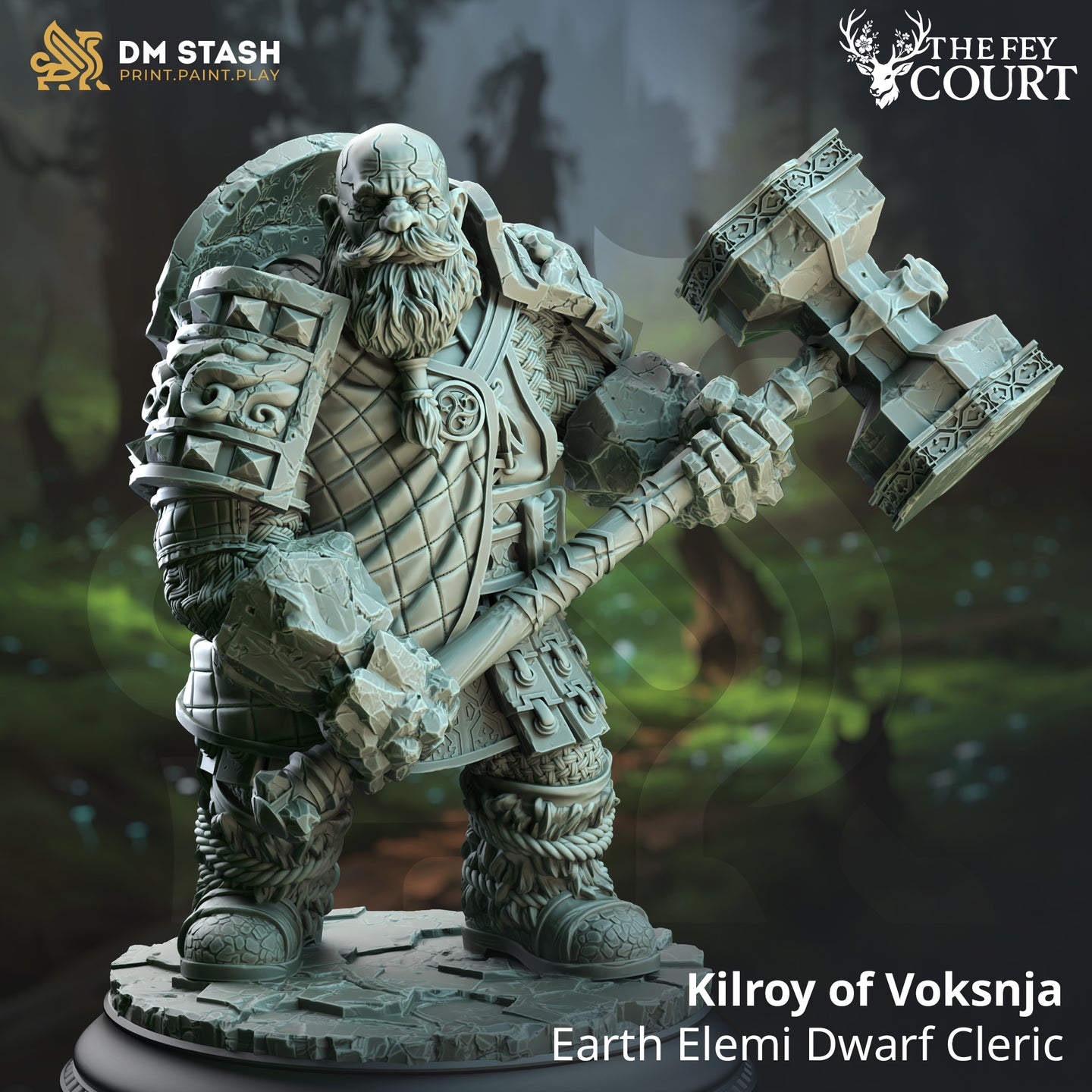 Earth Elemi Dwarf Cleric (Kilroy of Voksnja) by DM Stash