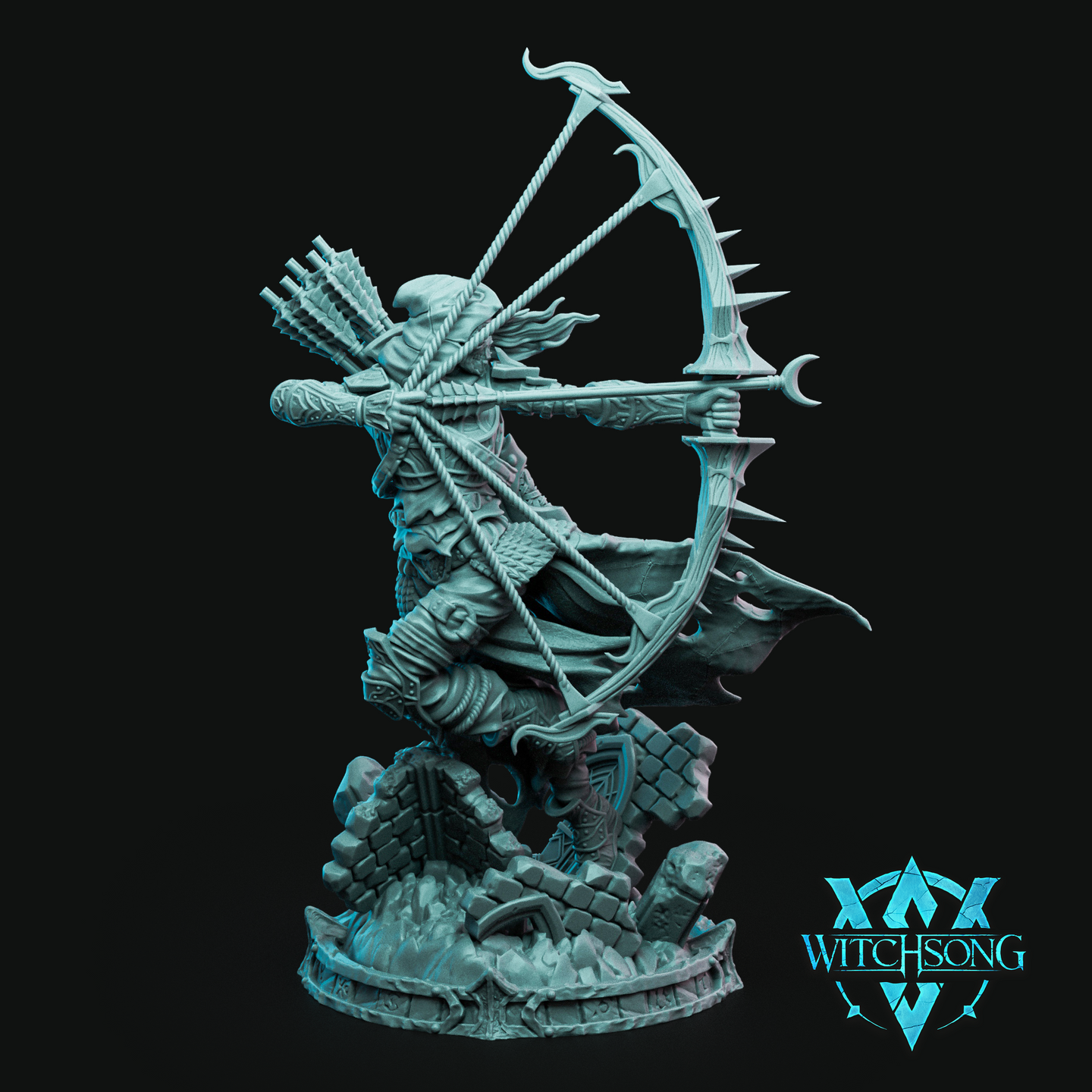 Knight Horror Lieutenant Archer by Witchsong Miniatures
