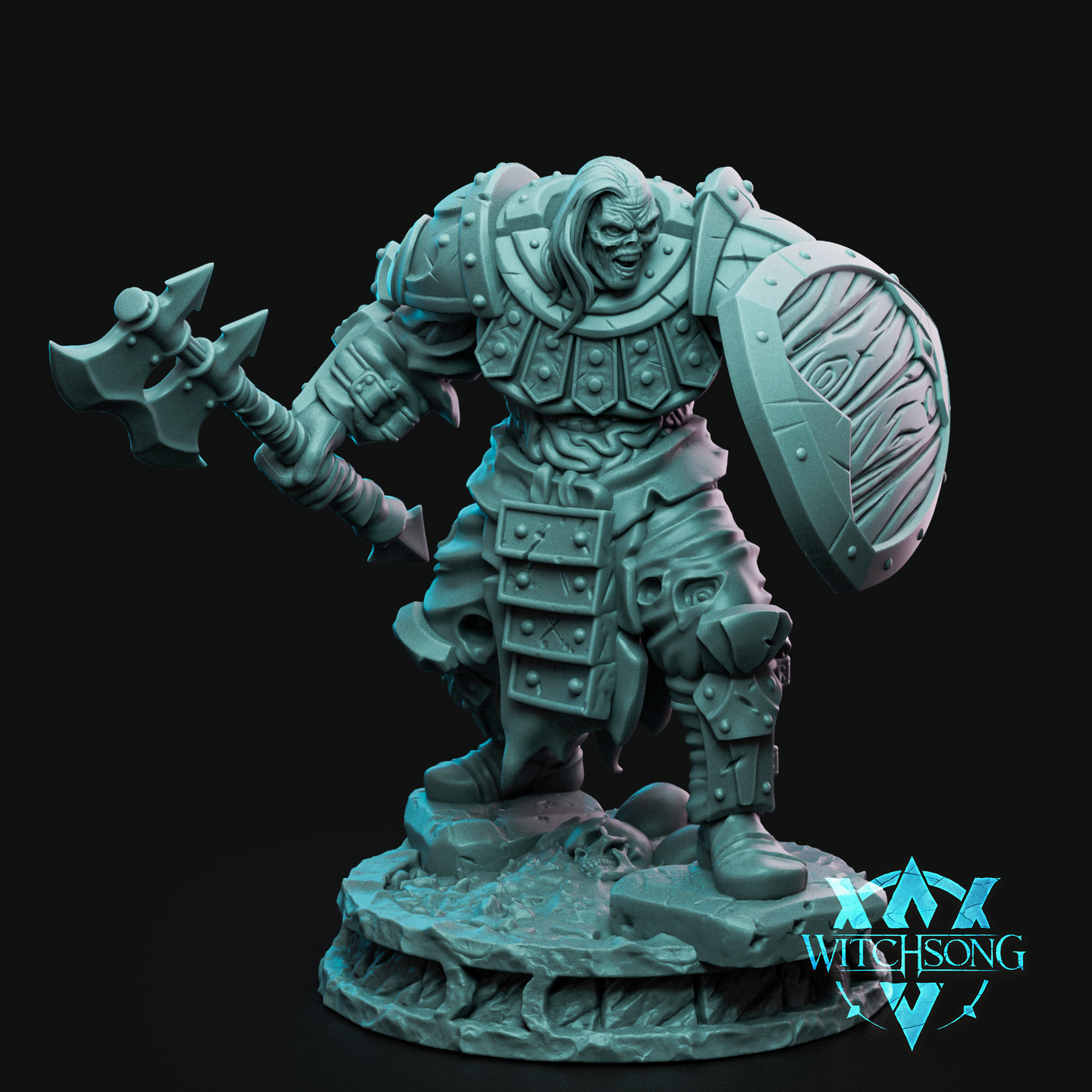 Knight Horror Skeleton 01 by Witchsong Miniatures