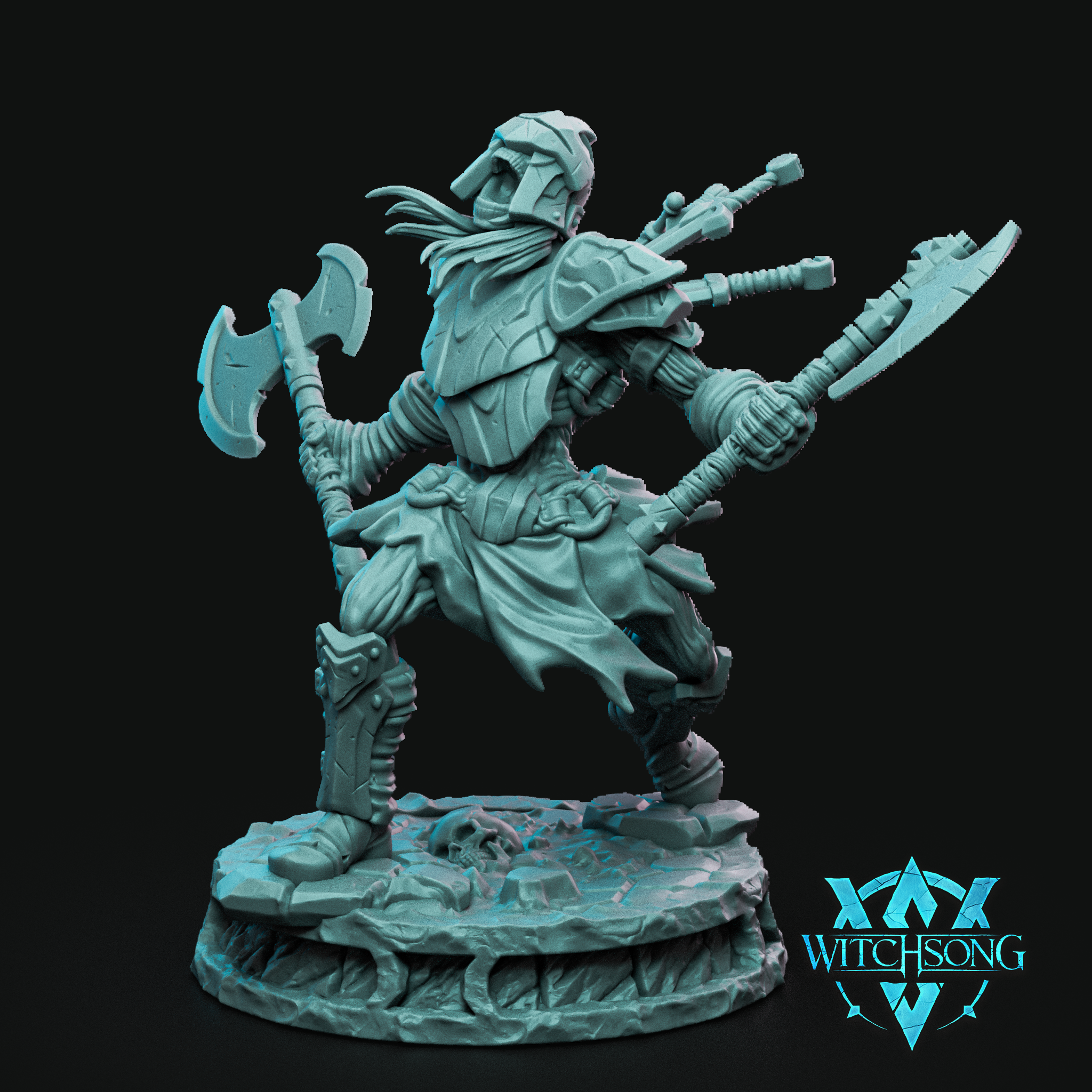 Knight Horror Skeleton 06 by Witchsong Miniatures