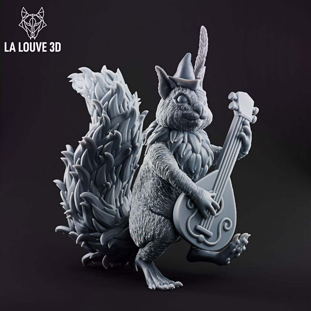 Bard Squirrel by La Louve 3D