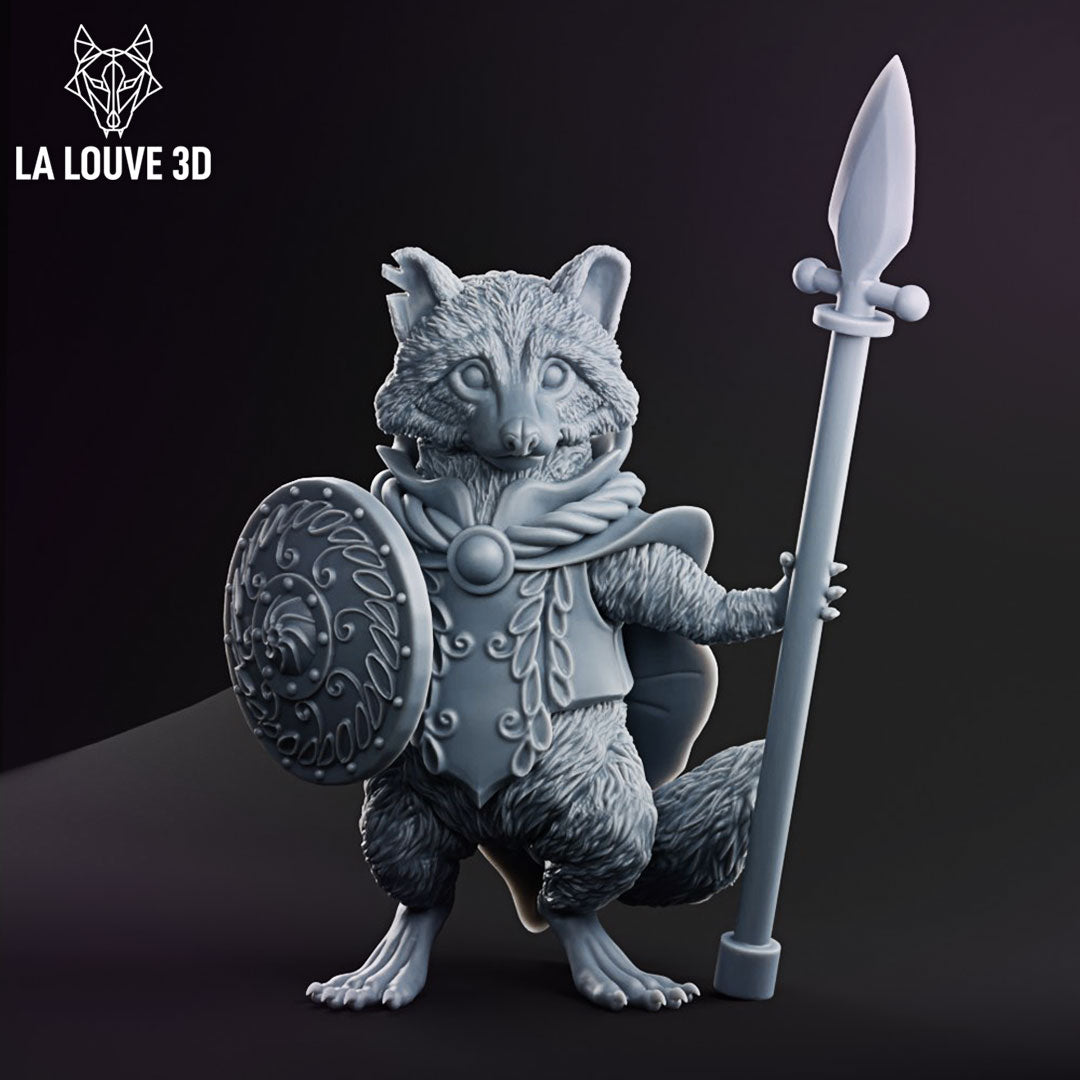 Paladin Raccoon by La Louve 3D
