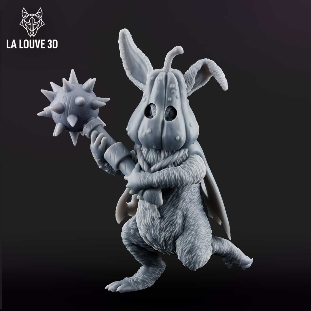 Pumpkin Head Bunny by La Louve 3D
