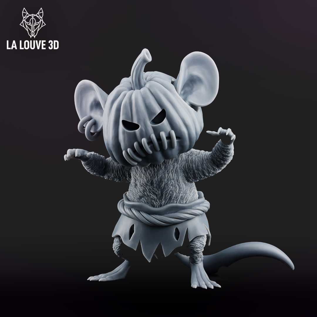 Pumpkin Head Mouse by La Louve 3D