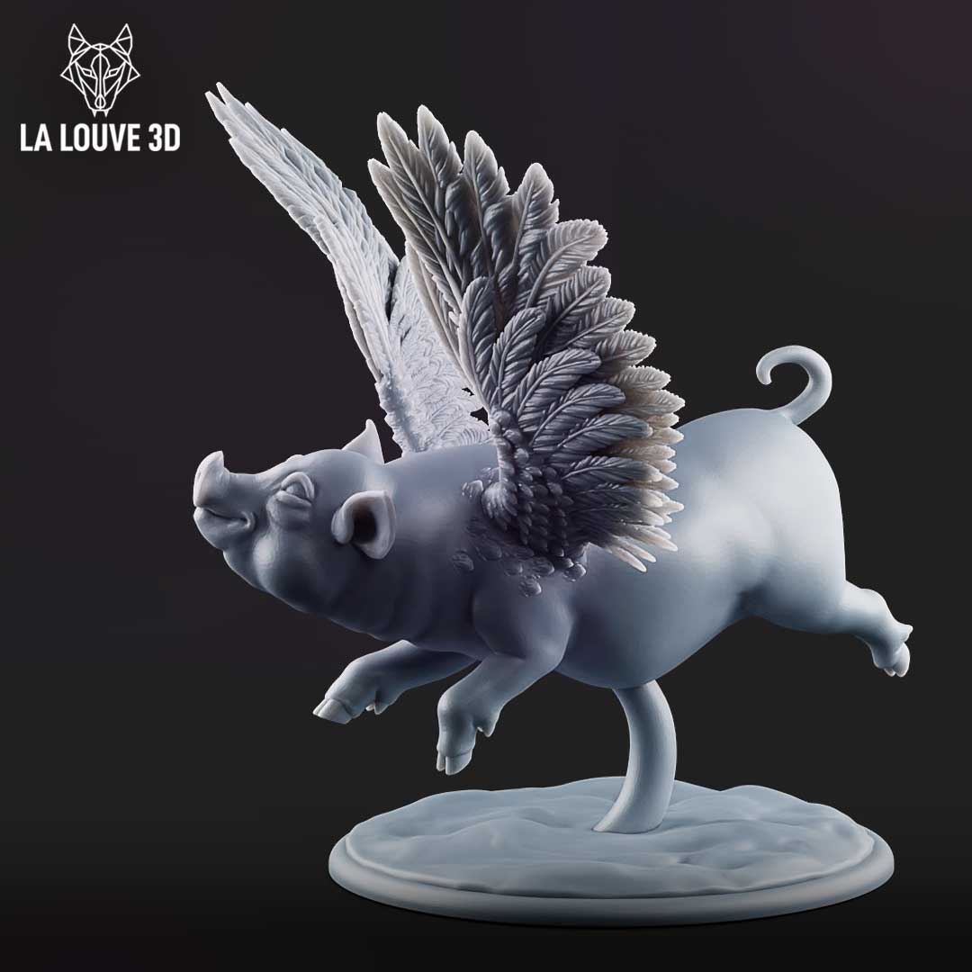 Pig w/Wings by La Louve 3D