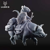 Mouse Adventurer Riding Pig Mount by La Louve 3D