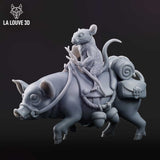 Mouse Adventurer Riding Pig Mount by La Louve 3D
