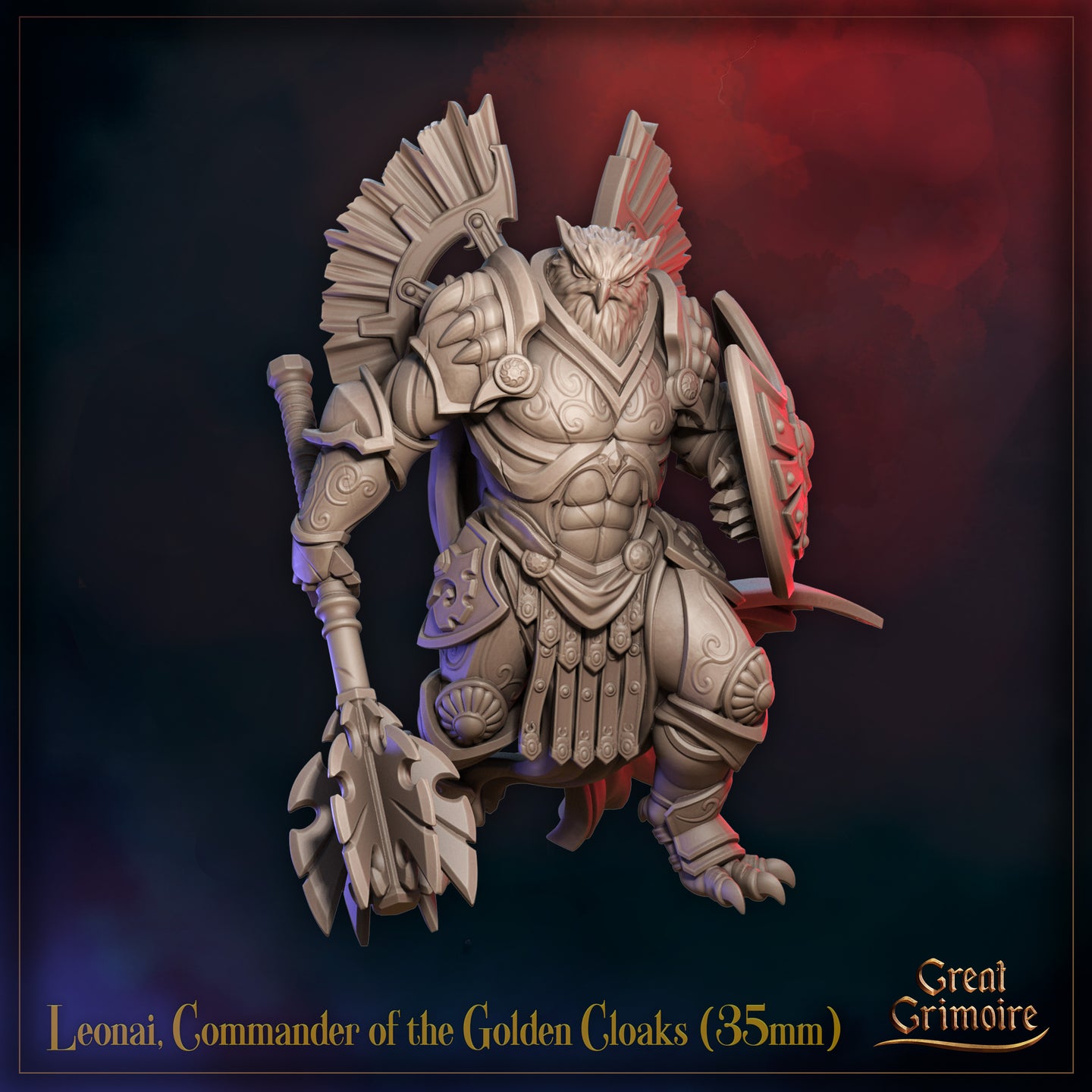 Leonai, Commander of the Golden Cloaks - Birdfolk Fighter by Great Grimoire