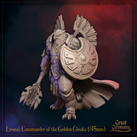 Leonai, Commander of the Golden Cloaks - Birdfolk Fighter by Great Grimoire
