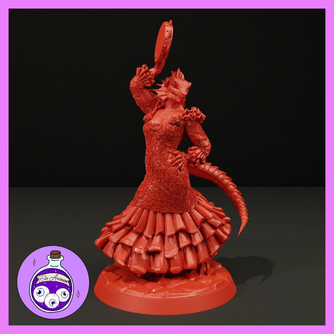 Lizardfolk Flamenco Bard by Ella's Arcanum Minis