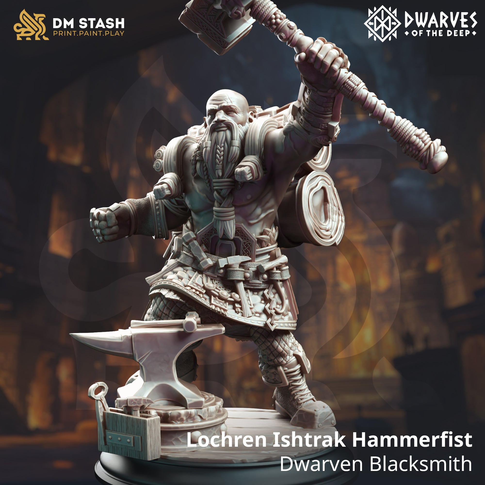 Dwarven Blacksmith (Lochren Ishtrak Hammerfist) by DM Stash