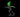 Digital render of the Magmin 2 miniature by MZ4250 — a lean, wild-eyed fire creature in an aggressive bounding pose with arms spread wide, mouth open in a jagged grin, green flame erupting from its skull, and crackling green energy veins across its dark craggy body, on a plain round black base