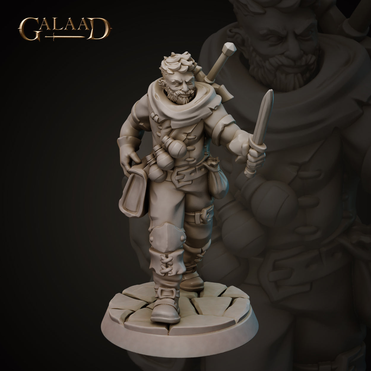 Male Bandit Member 01 by Galaad Miniatures