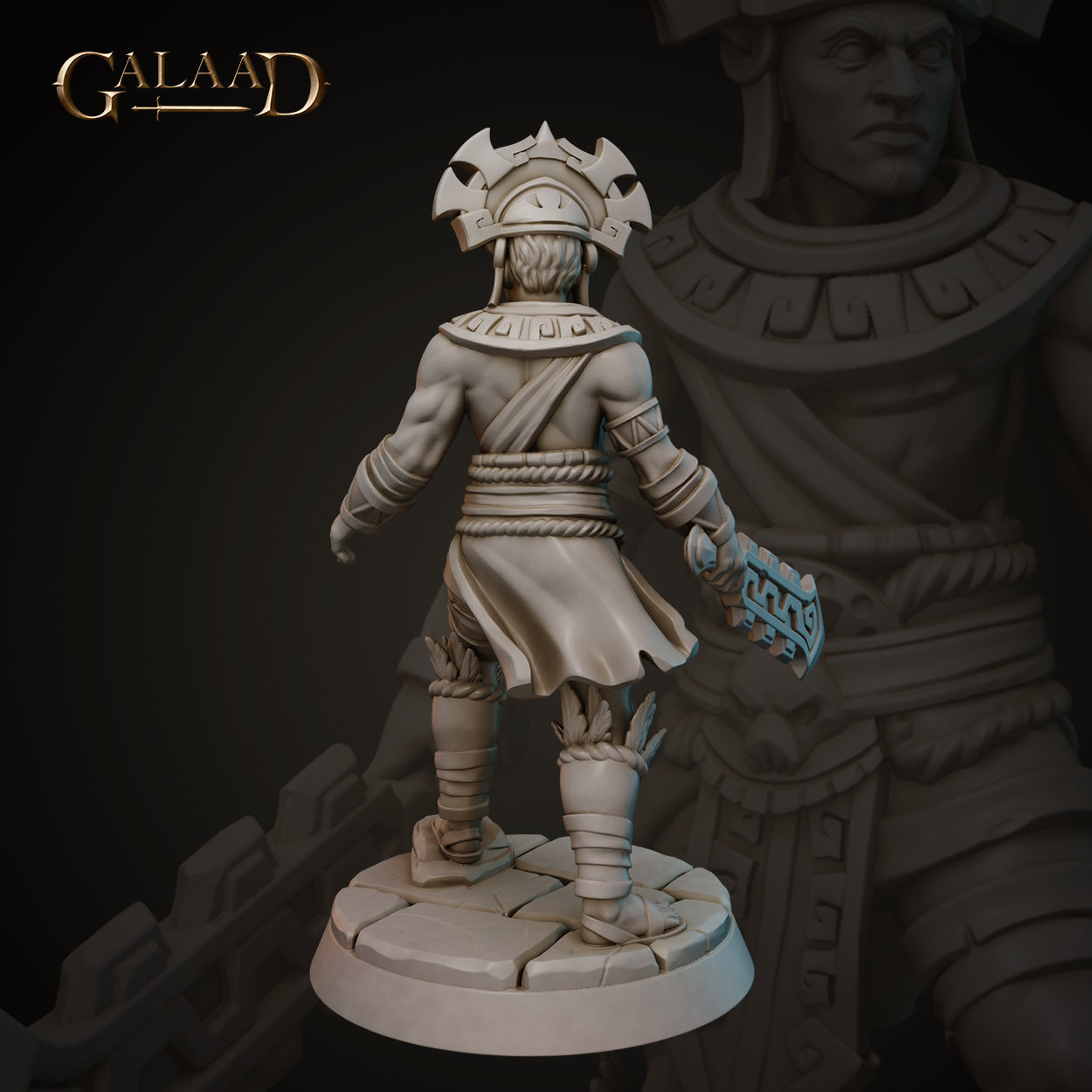 Male Aztec Fighter 02 by Galaad Miniatures
