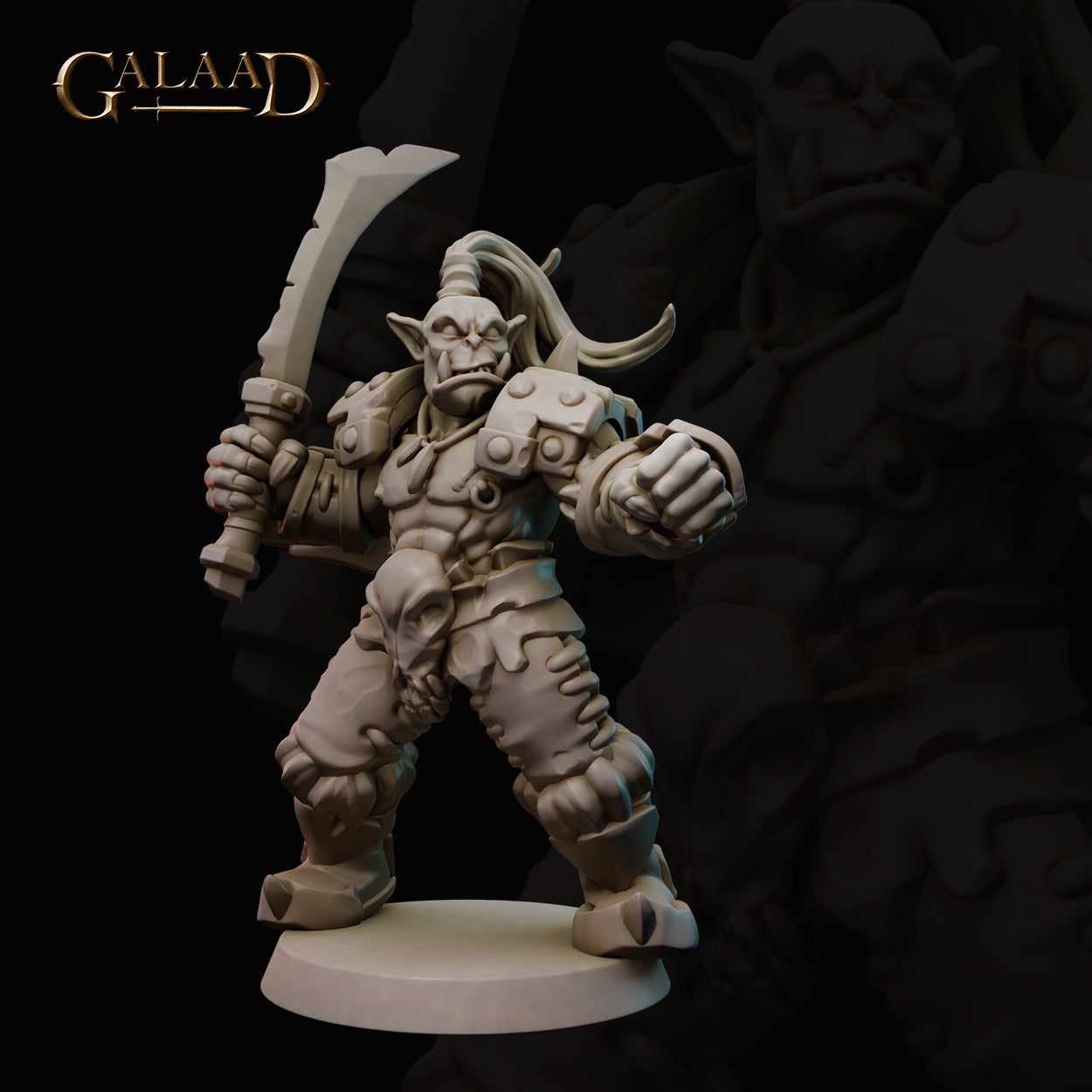 Male Orc Warrior 01 by Galaad Miniatures