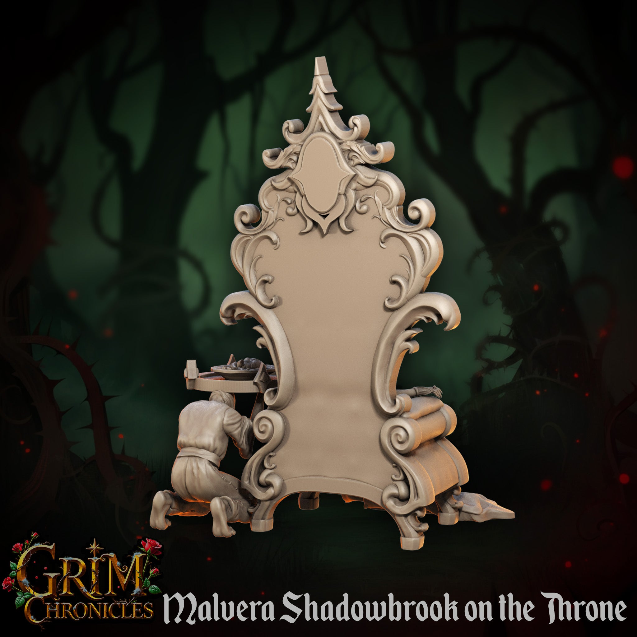 Malvera Shadowbrook on her Throne by Great Grimoire