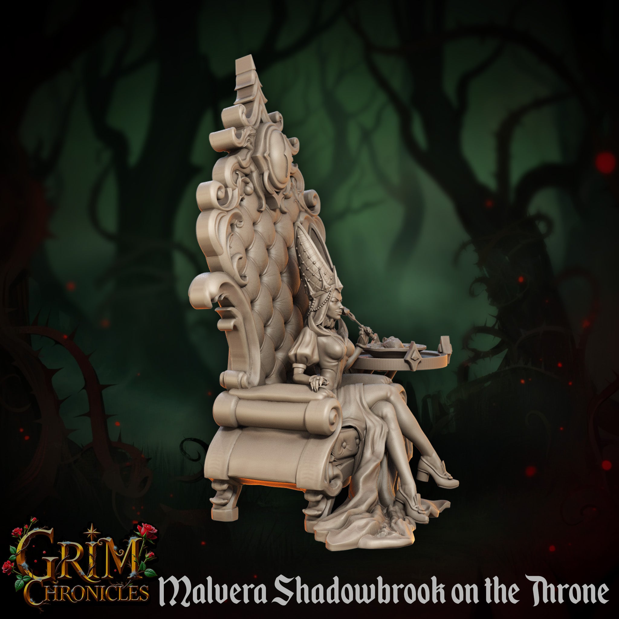 Malvera Shadowbrook on her Throne by Great Grimoire