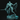 Masked, armoured female figure striding forward, one arm extended pointing, the other trailing taut marionette strings with hooked ends. Billowing tattered cape, filigree-covered armour, blank circular-lens mask. Scenic base of broken weapons and debris. Sculpt by Witchsong Miniatures.