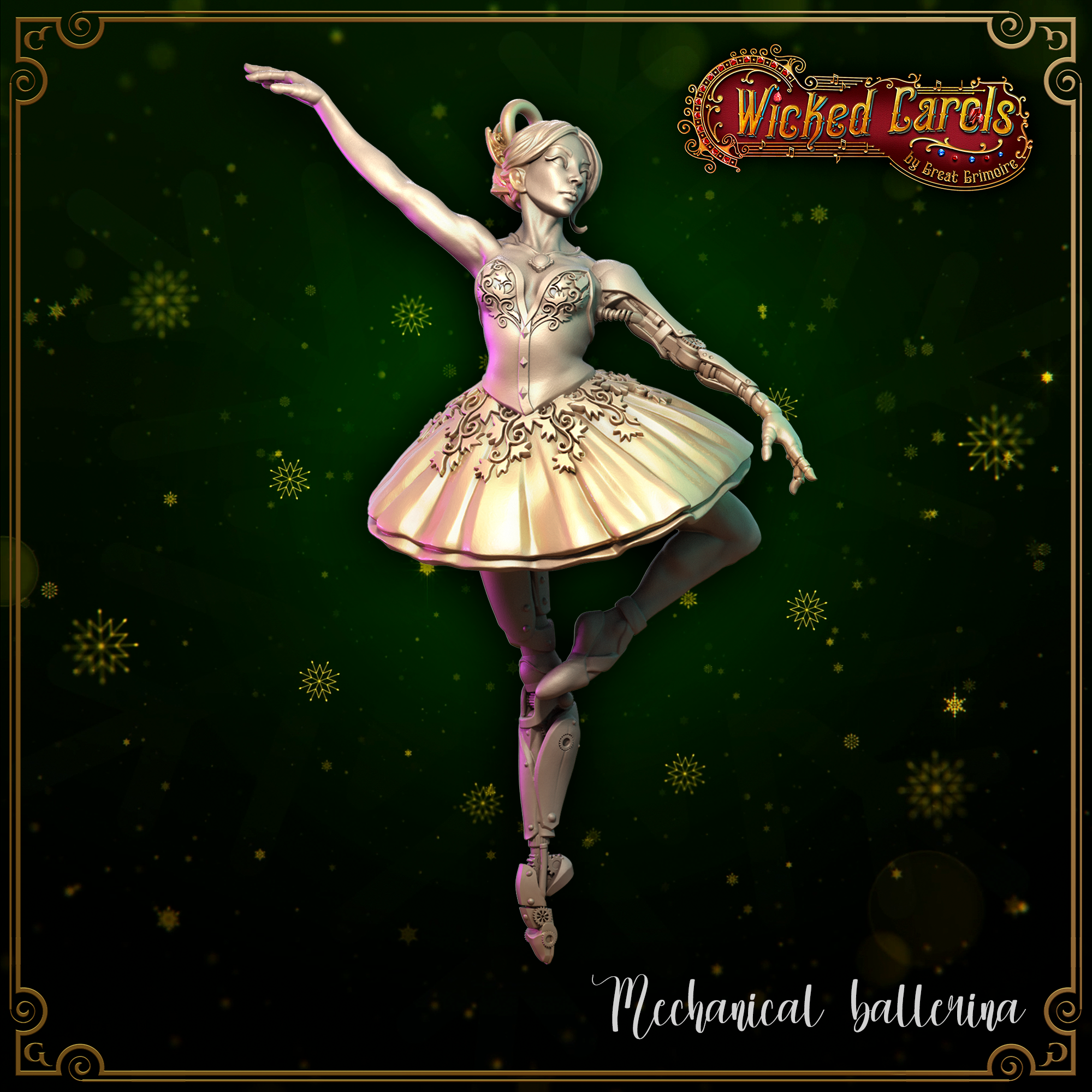 Mechanical Ballerina Xmas Ornament by Great Grimoire