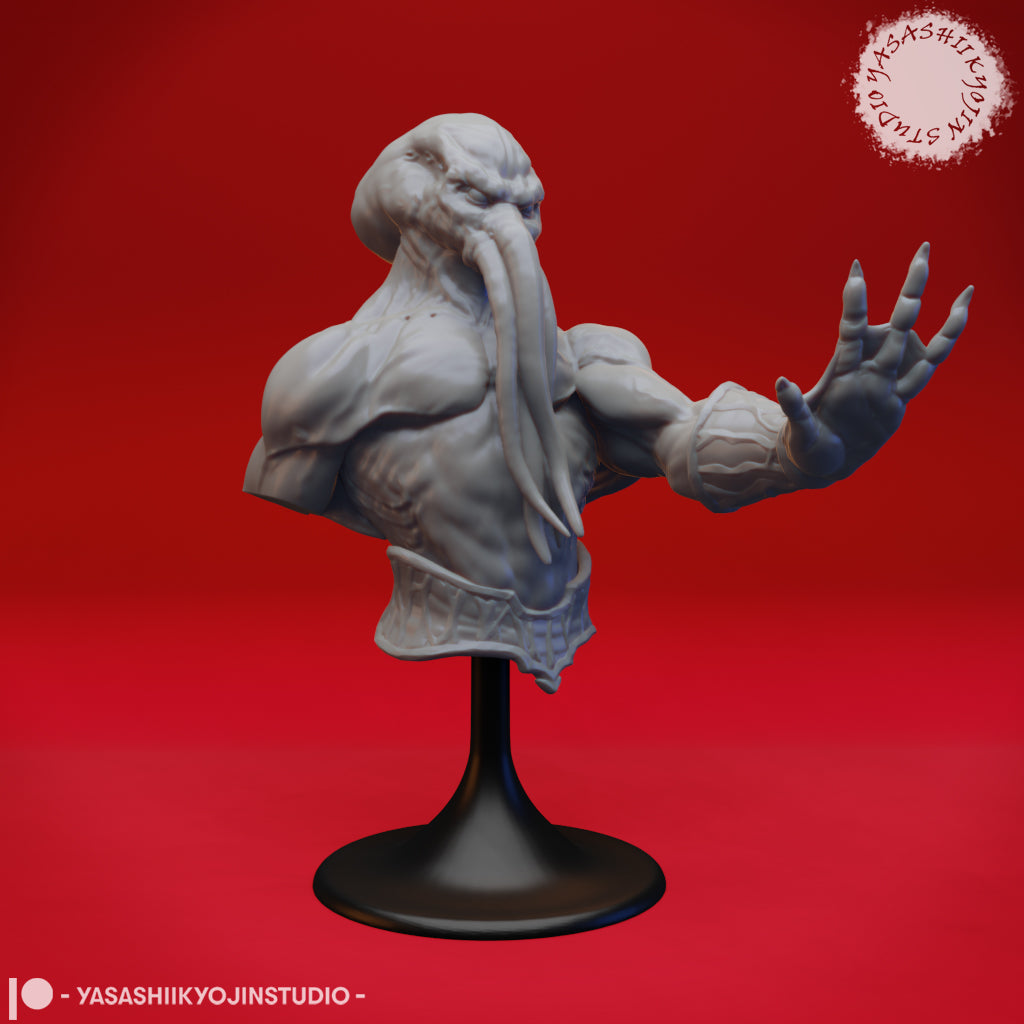 Illithid Bust by Yasashii Kyojin Studios