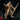 Bald bearded archmage miniature raising one open hand in a spellcasting gesture, holding an ornate ring-guard longsword at his side, wearing a quilted greatcoat and sweeping cape. Sculpt by Monster Atlas.